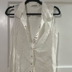 White Tahari button up shirt